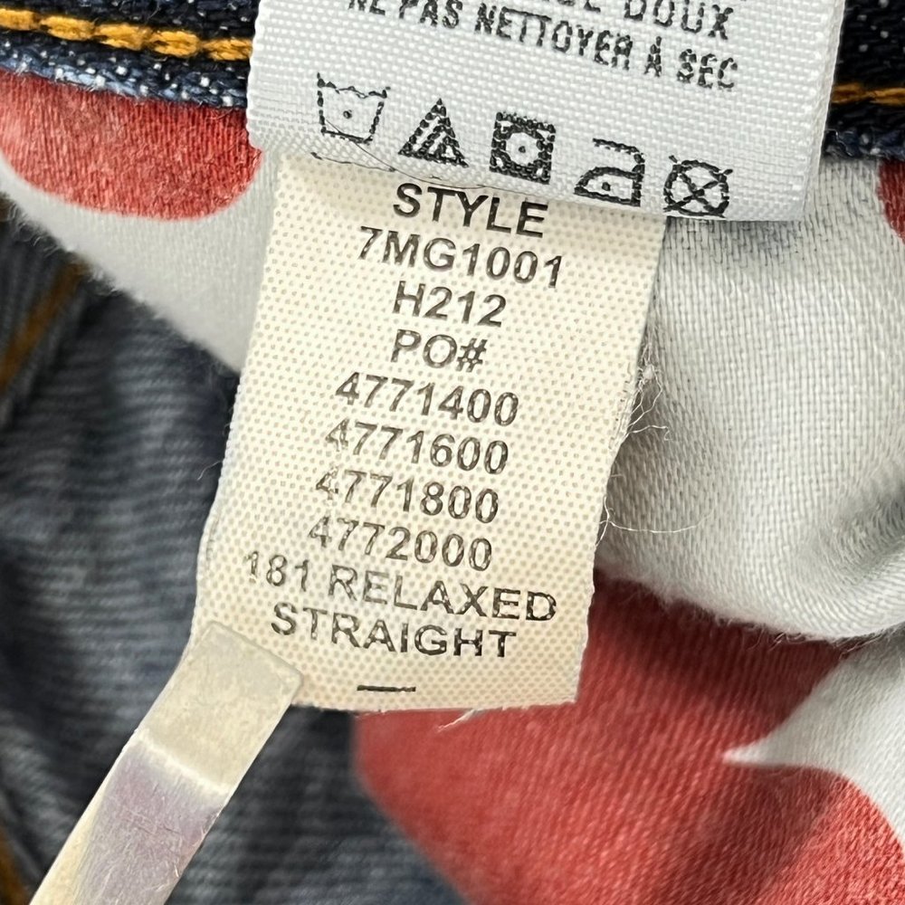 SOLD LUCKY BRAND Mens 33x28 181 Relaxed Straight Leg Jeans Size 34 28" Inseam - Picture 12 of 16